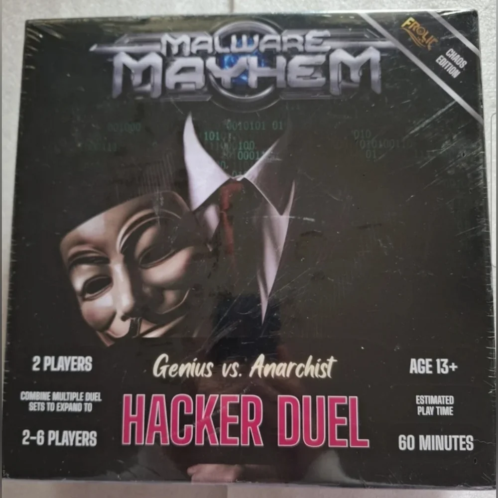 Frolic Board Game - Malware Mayhem - Hacker Duel Genius vs. Anarchist